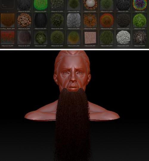 ZBrush毛发教程之快速制作胡须