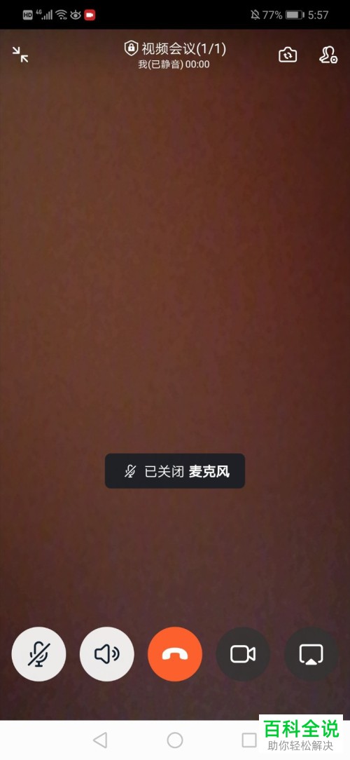 在钉钉进行视频会议时自己的声音如何关闭