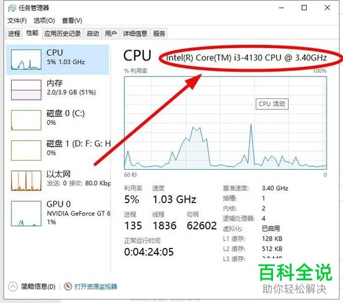 在电脑中怎么通过自带程序查看cpu使用情况