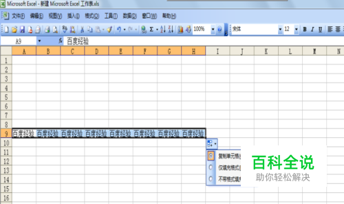 在excel中怎么对文字进行向右填充格式？