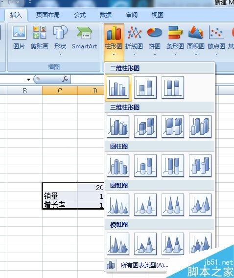 在excel中怎么同时绘制折线图和柱形图?