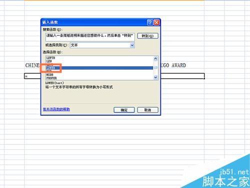 在EXCEL表格中怎么使用LOWER函数?
