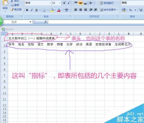 在EXCEL表格中怎么制作学生成绩?