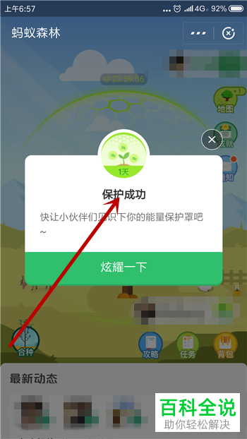 支付宝蚂蚁森林能量保护罩的使用方法