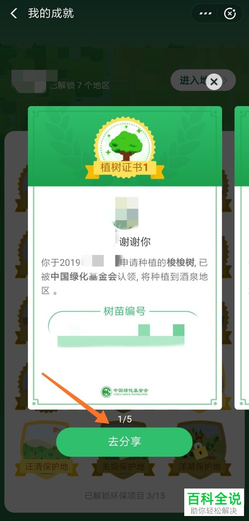 支付宝如何查看并分享蚂蚁森林环保证书