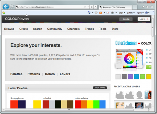 在IE9浏览器中打开\