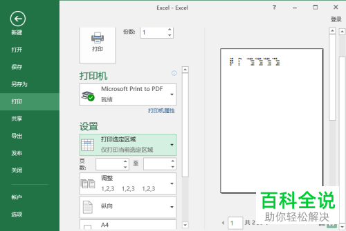 怎么打印Excel表格中的选定区域的内容？