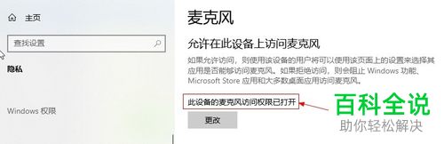怎么打开win10麦克风访问权限