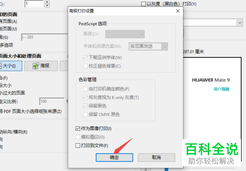 怎么给PDF文档设置作为图像打印