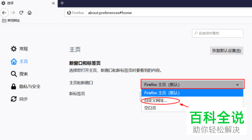 怎么给电脑上的火狐Firefox浏览器设置主页