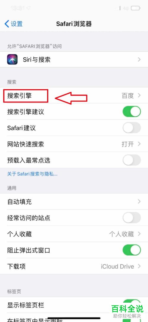 怎么更改苹果设备中safari浏览器内的搜索引擎