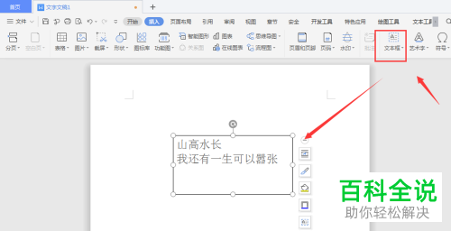 怎么给WPS文档插入的文本框设置填充纹理底色