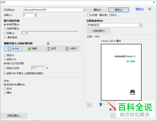 怎么给PDF文档设置作为图像打印