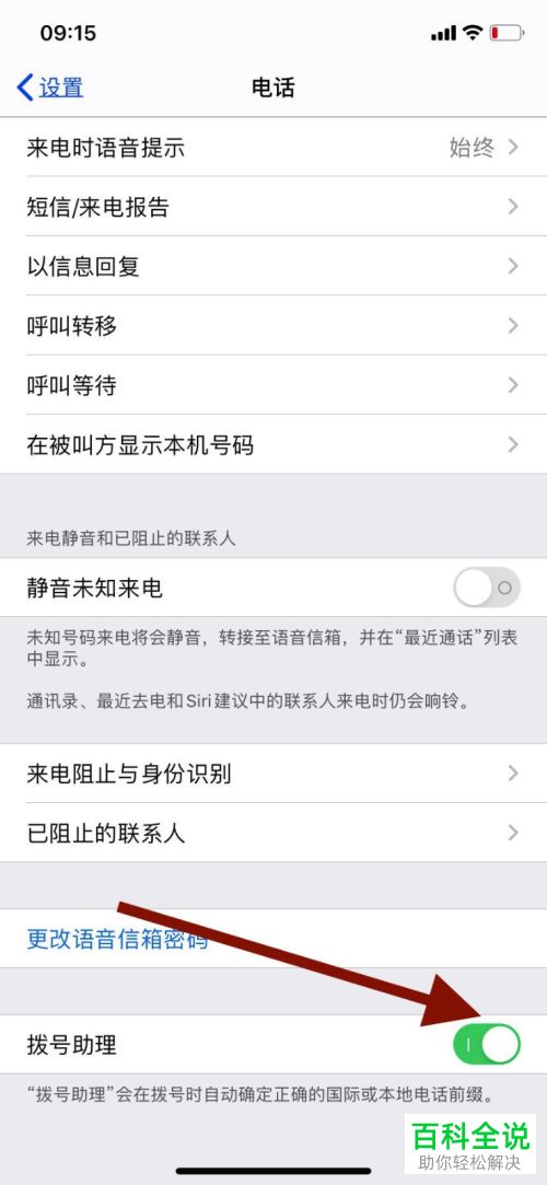 怎么将苹果手机iPhone11中的拨号助理功能打开