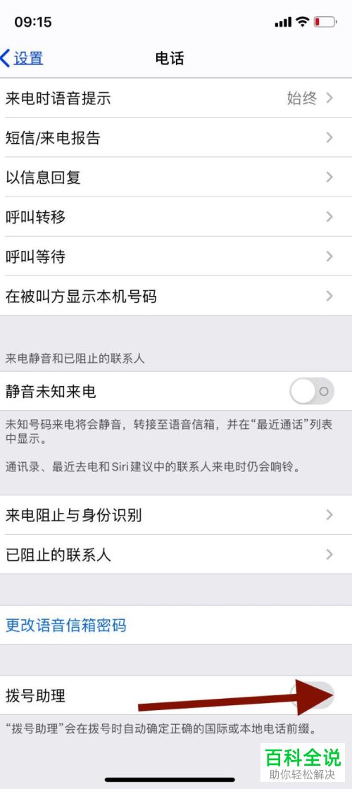 怎么将苹果手机iPhone11中的拨号助理功能打开