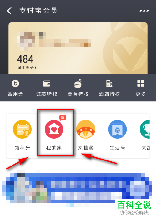 怎么开通手机支付宝会员中的我的家功能
