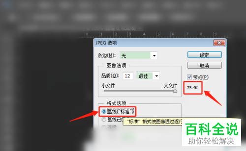 怎么理解PS将图片存储为JPEG时三种格式