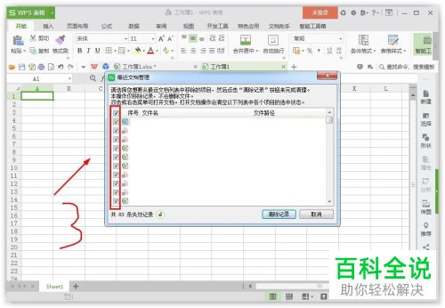 怎么批量删除wps表格最近打开的文档记录