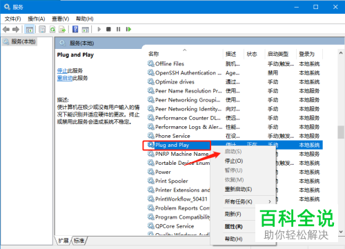 怎么启用win10系统即插即用服务