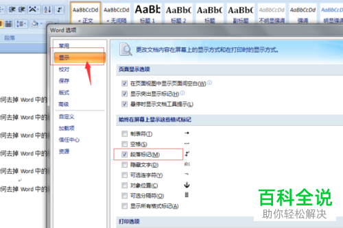 怎么删除Word文档段落标记