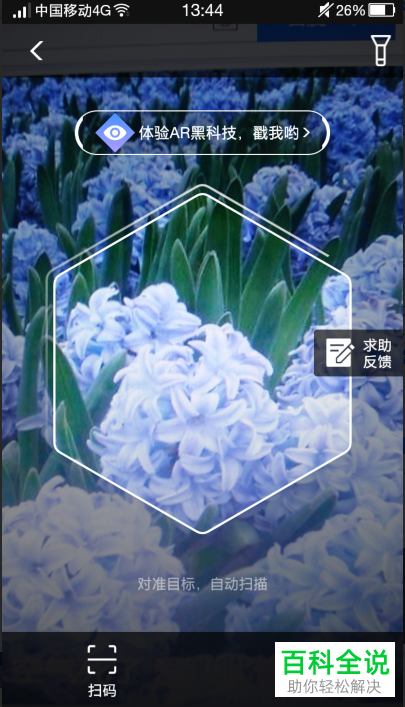 怎么使用手机支付宝中的扫一扫功能识别花名