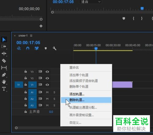 怎么删除pr软件中的视频剪辑轨道