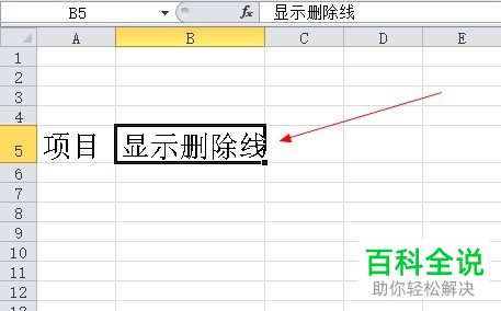 怎么添加电脑版excel2010中的删除线