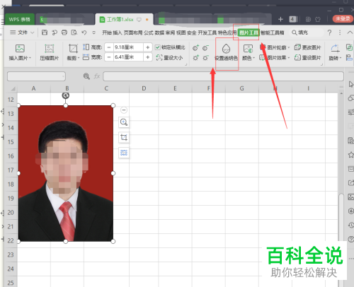 怎么修改WPS表格中的证件照底色