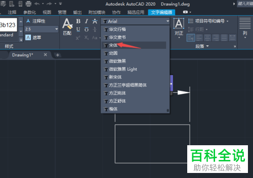 怎么修改AutoCAD2020软件标注字体的大小
