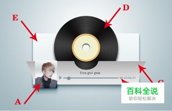 桌面音乐控件（PS教程）