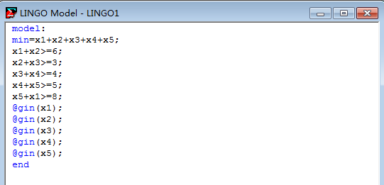 怎么用lingo求解整数规划？lingo求解整数规划实例教程