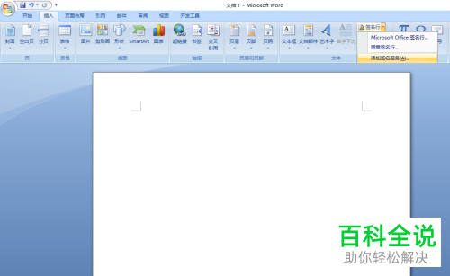 怎么用word2010设置签名行效果?