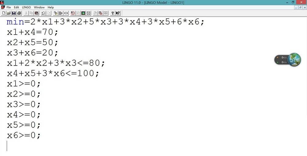 怎么用lingo解线性方程组？用lingo 11优化解线性方程组实例教程