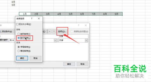 怎么在excel软件中设置按行排序