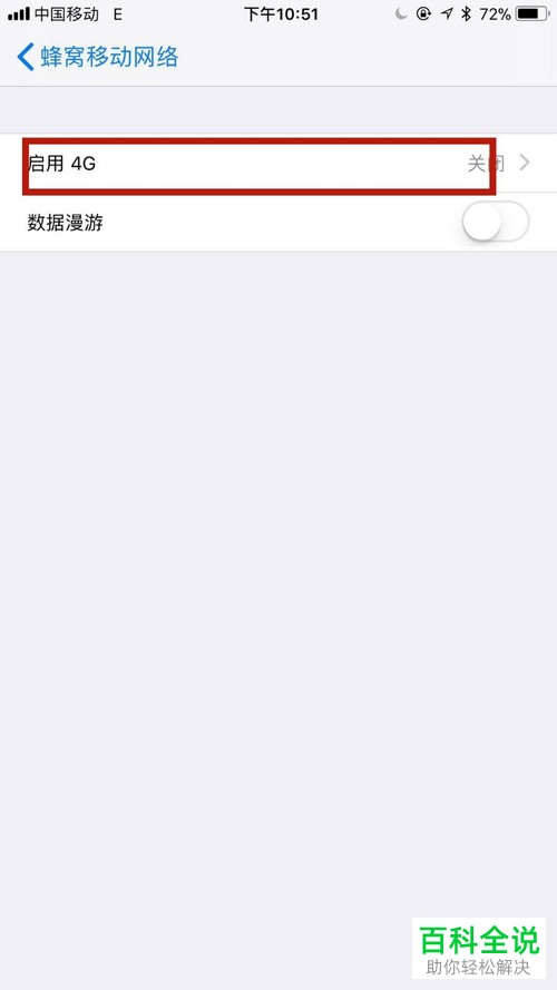 怎么在iphone苹果手机中将4G网络打开？
