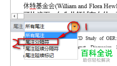 怎么在word2013中将文档尾注上的横线删除？