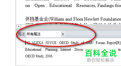 怎么在word2013中将文档尾注上的横线删除？