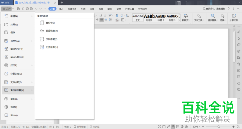 怎么在WPS中自定义设置自动备份功能