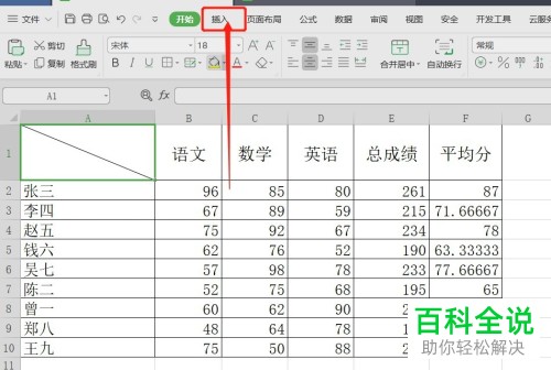 怎么在Excel文档中插入双斜线表头