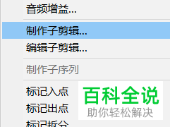 怎么在pr软件中使用子剪辑