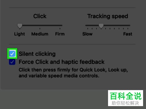 怎么在Mac苹果电脑中打开静音单击功能