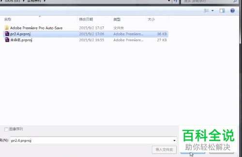 怎么在Pr中导入项目文件