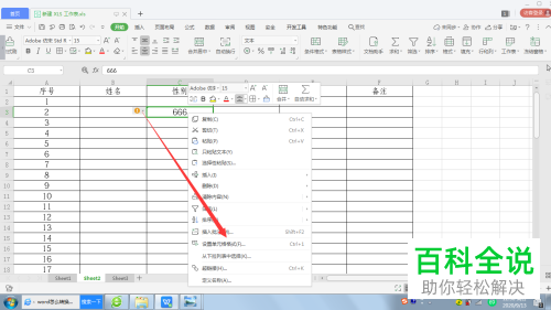 怎么在WPS表格中设置删除线