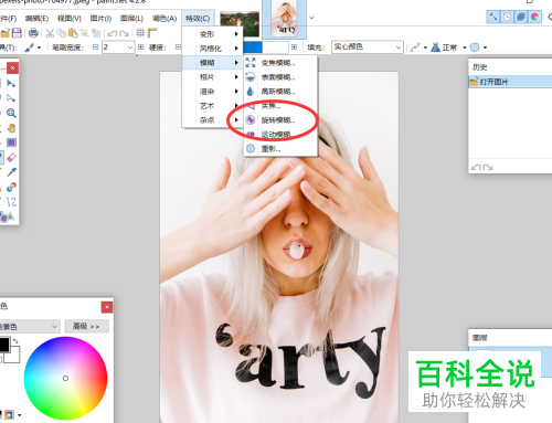 怎么在paintnet中旋转模糊图片