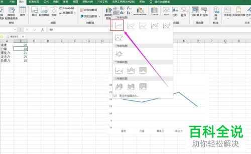 怎么在电脑excel上制作带辐射线的雷达图
