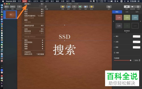 怎么在苹果电脑MacBook中的keynote软件内返回上一步