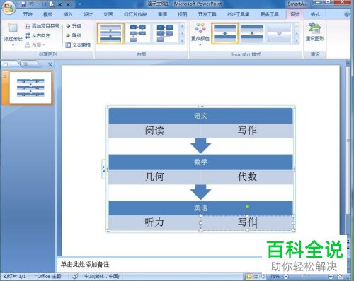 怎么在PPT文档中插入分段流程图形