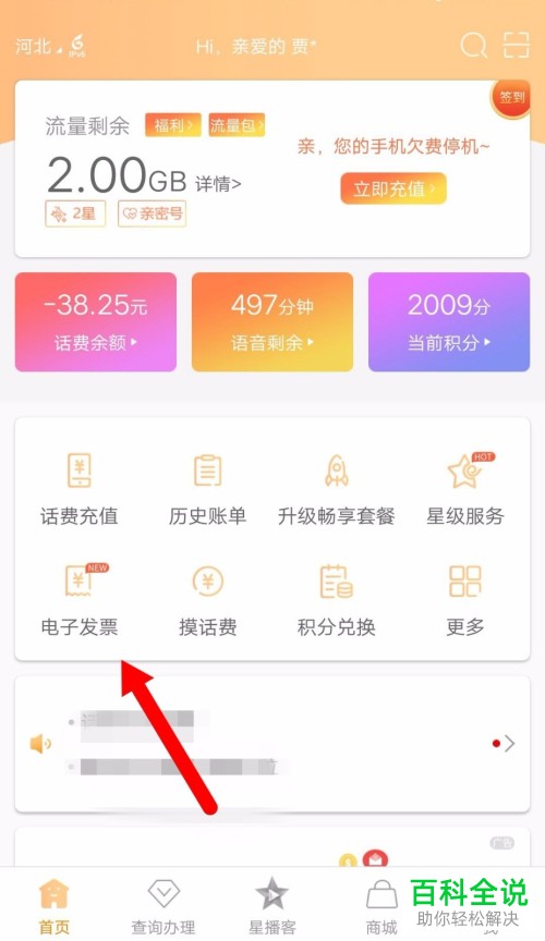 怎么在电信网上营业厅开具发票