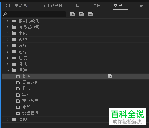 怎么在PR2019软件中给视频设置底片效果