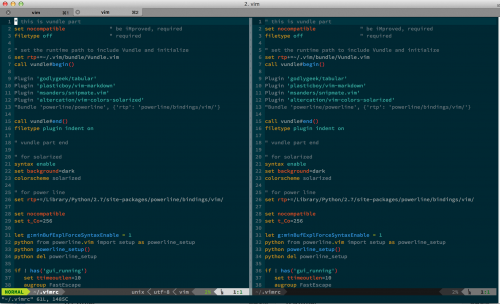 在Mac OS中为命令行界面和VIM添加状态提示栏的教程